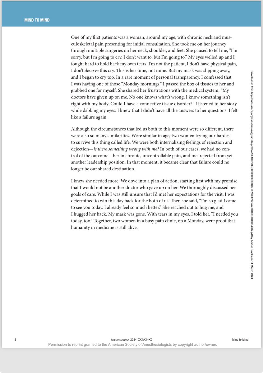 We don’t like to talk about our failures. They’re embarrassing and painful. As physicians, we are trained to be resilient. But, I am human. And, I fail often. Thank you @_Anesthesiology for publishing this piece. I’m still standing. Onward and Upward! pubs.asahq.org/anesthesiology…