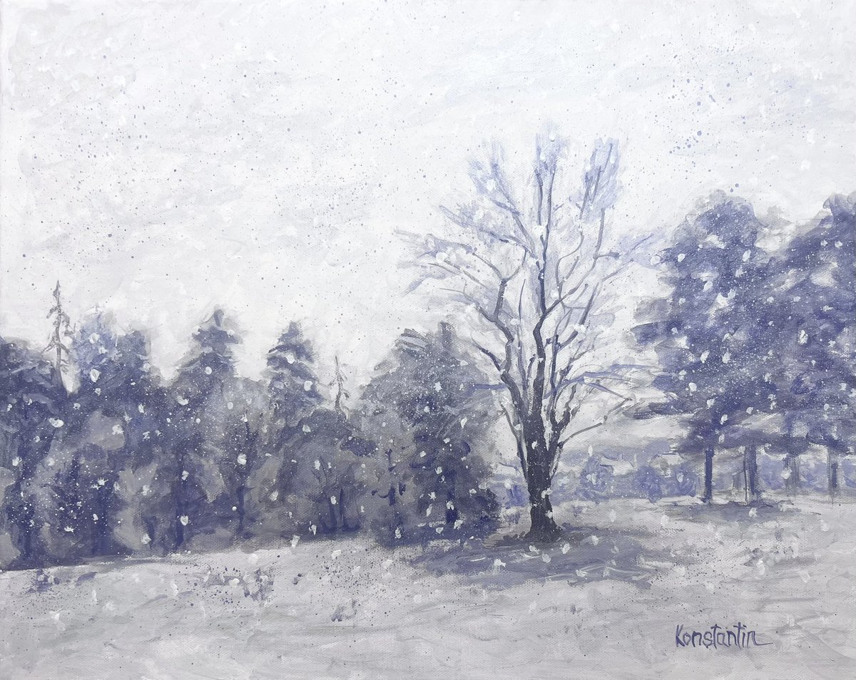 There is something special when it snows in May, when big, white flakes cover the landscape fast and with such vigour, yet you know that they will all melt within the next hour.
'May snow', acrylic on canvas, 16x20
.
.
.
.
#federationgallery
#acrylicpainting #westcoastart