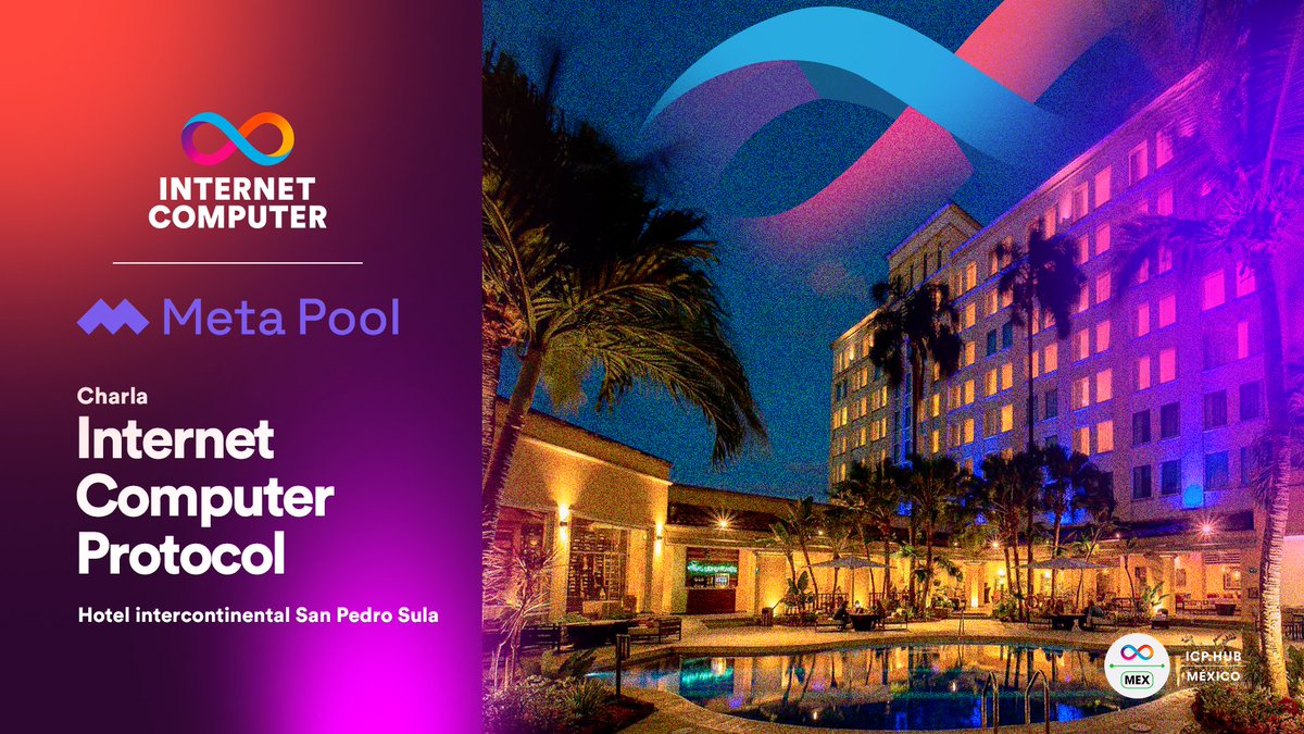 SuiLatamdevs's tweet photo. Nos vemos mañana en el Hotel Intercontinental de San Pedro Sula en Honduras 😎
Con nuestros amigos de @meta_pool en su Side Event 🚀🚀

Registro ▶️ https://t.co/YcQh7eCKsz

#ICP #MetaPool #InternerComputer #Honduras https://t.co/gqY1lPE1yp
