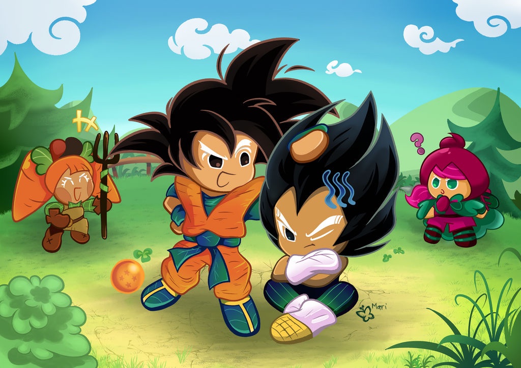 MintStarMari1's tweet photo. An idea I sorta had in mind for a while and at the same time a tribute to Toriyama (Still cannot believe he's gone but at the end of the day, creators are human not gods and they have to depart someday)
#cookierunkingdom #carrotcookie #beetcookie #dragonballz #cookieruncrossover https://t.co/4qvZ61Dbah