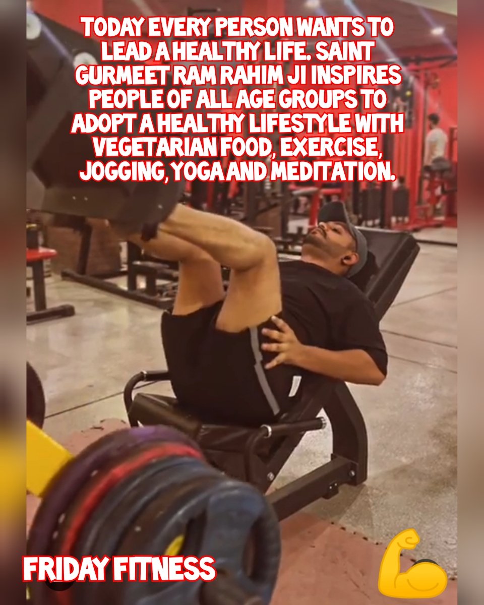 Today every person wants to lead a healthy life. Saint MSG Insan inspires people of all age groups to adopt a healthy lifestyle with vegetarian food, exercise, jogging, yoga and meditation. #FridayFitness #HealthTips