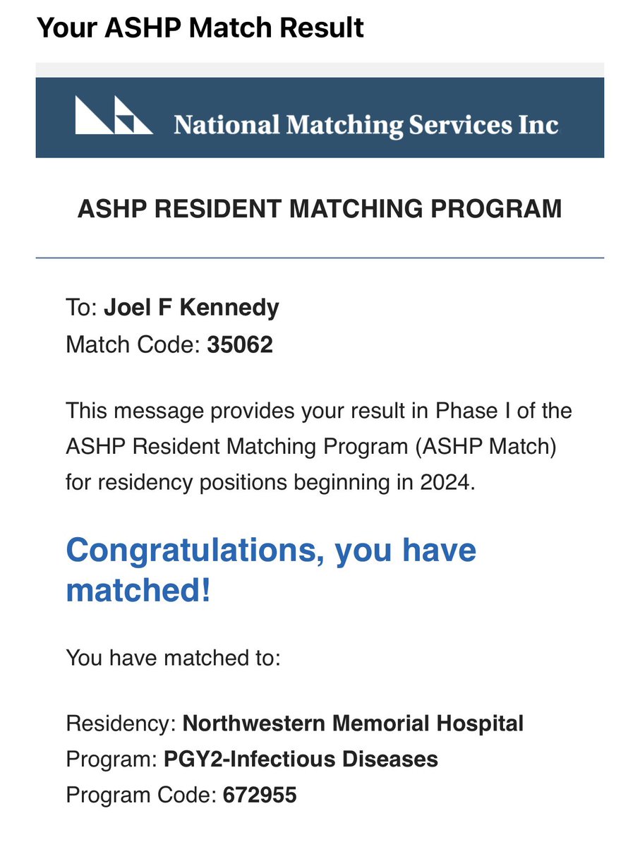 So thrilled to match with Northwestern for PGY2!! Can’t wait to learn everything ID 🥹🥰🥹🥰 #IDtwitter