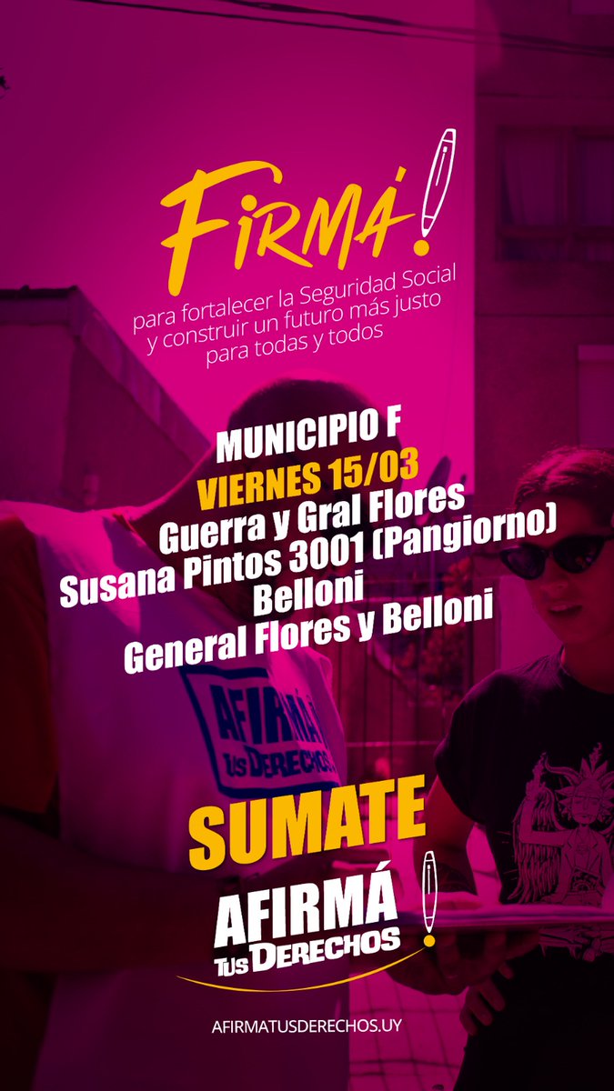 afirmaderechos's tweet photo. #Afirmatusderechos ・Municipio F https://t.co/Y5BJmgDkBy