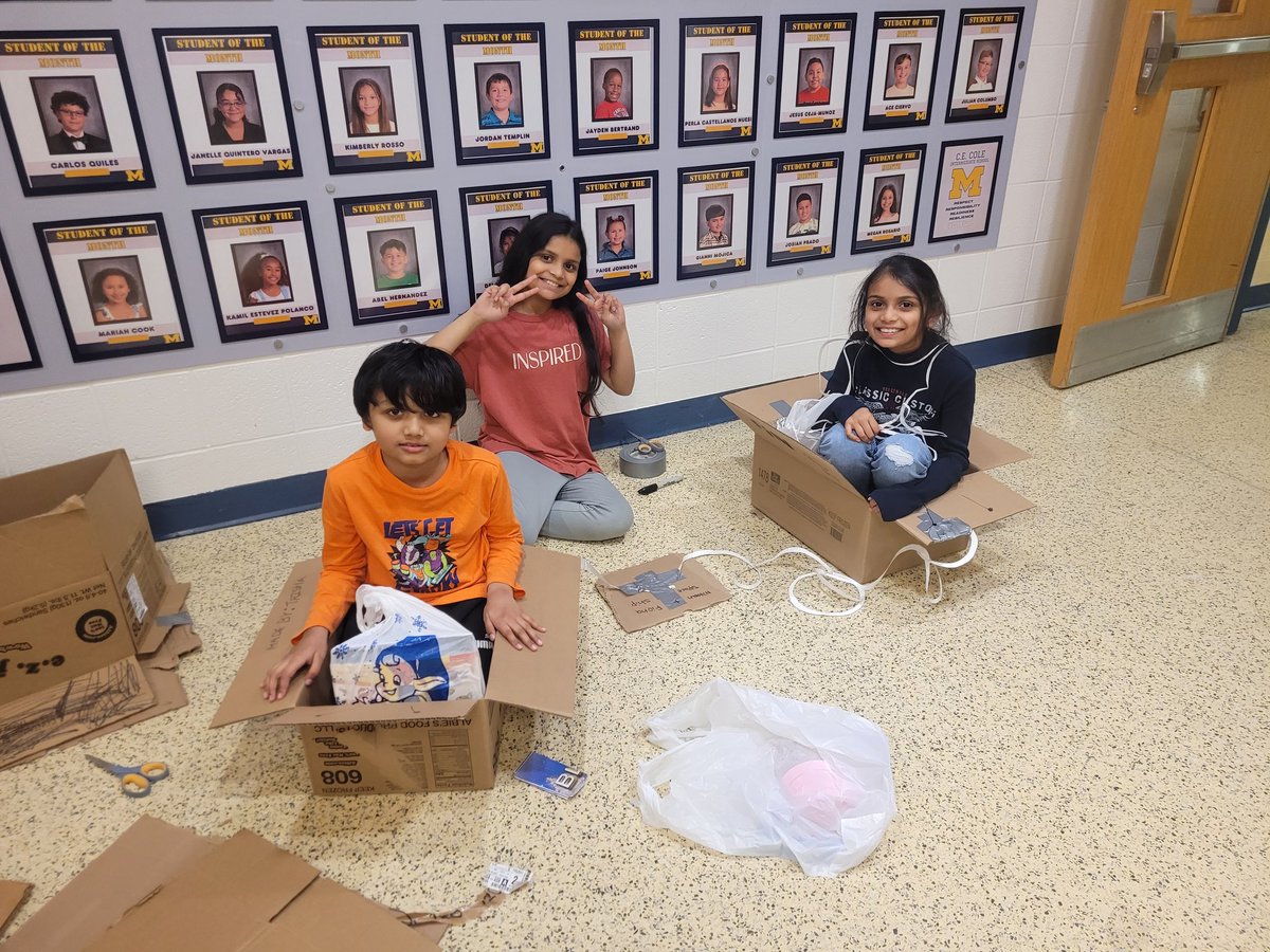 Great STEM carnival and #cardboardchallenge tonight.  Is there anything more fun than a cardboard box?