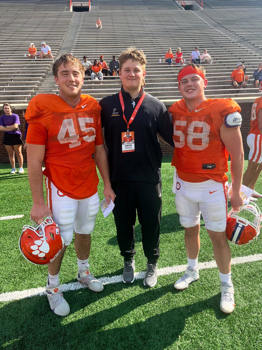 I had a great time being back @ClemsonFB yesterday! Loved spending time with all the coaches and the atmosphere was fantastic! Very blessed to have been invited down. #ALLIN