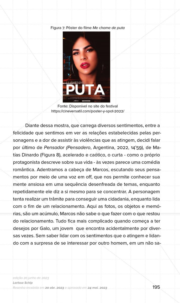 Obrigada @UFPel Paralelo 31 Revista @CINEVERSATIL 🫶🏻🎬 #llámenmeputa