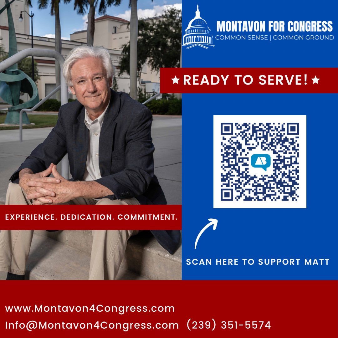 Did you know Florida has one of the highest ballot fees in the country!?! It costs over $10k to get on the ballot. This makes it difficult for regular people to run for Congress. Pitch in today to get me on the ballot!! Deadline April 22. #FL17 secure.actblue.com/donate/montavo…