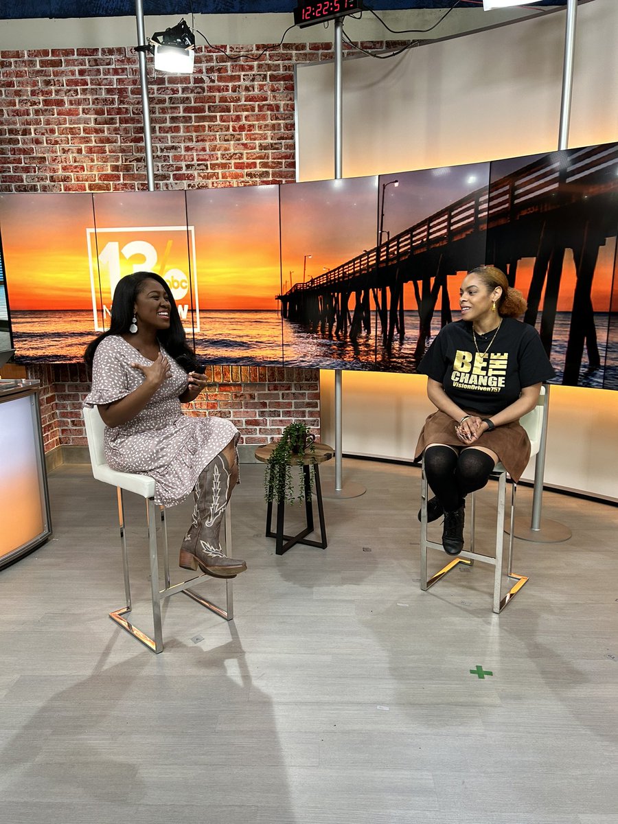 Did a segment on @13NewsNow about all things @visiondriven757 today 💜 #bethechange