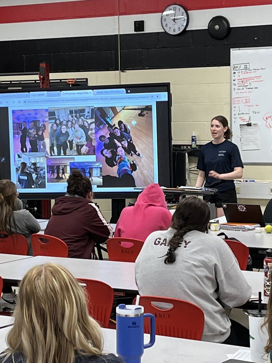 Loved the message of positivity and personal growth shared in class today with our senior class. Annie Perrotta is a 2022 grad and NASM Certified Personal Trainer. Thanks Annie! @KentSchoolsCTE @KentSchools @sixdistrictCTE @NASM