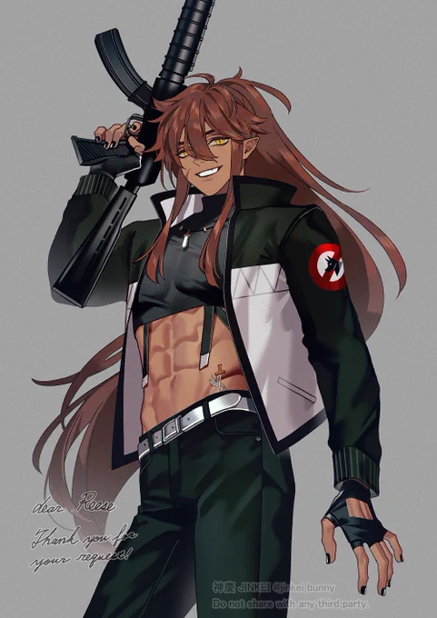 Dear Reese(), thank you for the request! I'm thrilled to have the opportunity to draw such an attractive character! I also have a fondness for male characters with long hair!  
