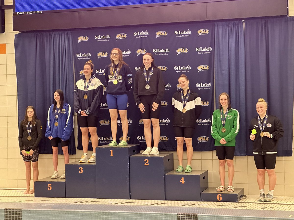 sflionssports's tweet photo. Congrats to SF swimmer Zoe Poe on her 6th place finish in the 500 free at the PIAA Championships.  Her time of 4:58.21 also sets a new school record.  Great job Zoe!  #SFLionPride https://t.co/j7m3ojCPI9