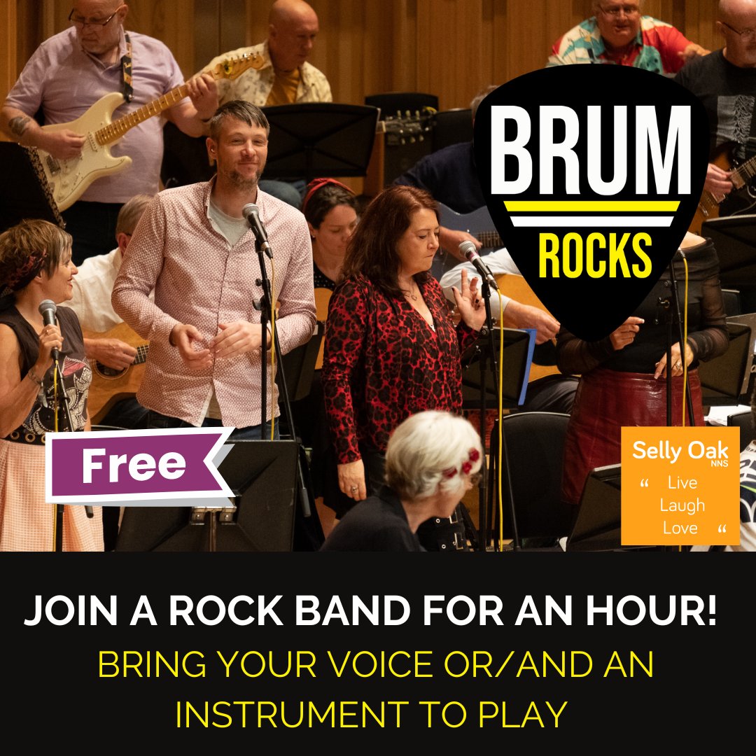 8 DAYS TO GO until #CraftingConnections24 takes over <a href="/stirchleybaths/">Stirchley Baths</a> Help raise the roof and rock out with @misfits_music at the free #BrumRocks workshop (12.15-1.15pm). Song sheets provided. All ages. 🤟TO BOOK bit.ly/crafting-conne… 🎤🥁🎼🎹🎸 Event funded by <a href="/SellyOakNNS/">Selly Oak Constituency N’hood Network Scheme (NNS)</a>