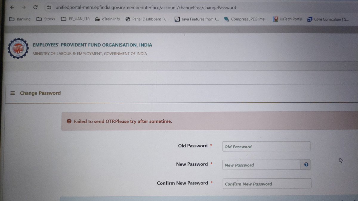 @nsitharaman @FinMinIndia 
I have been trying since yesterday, not able to login or change the password. @socialepfo didn't help.