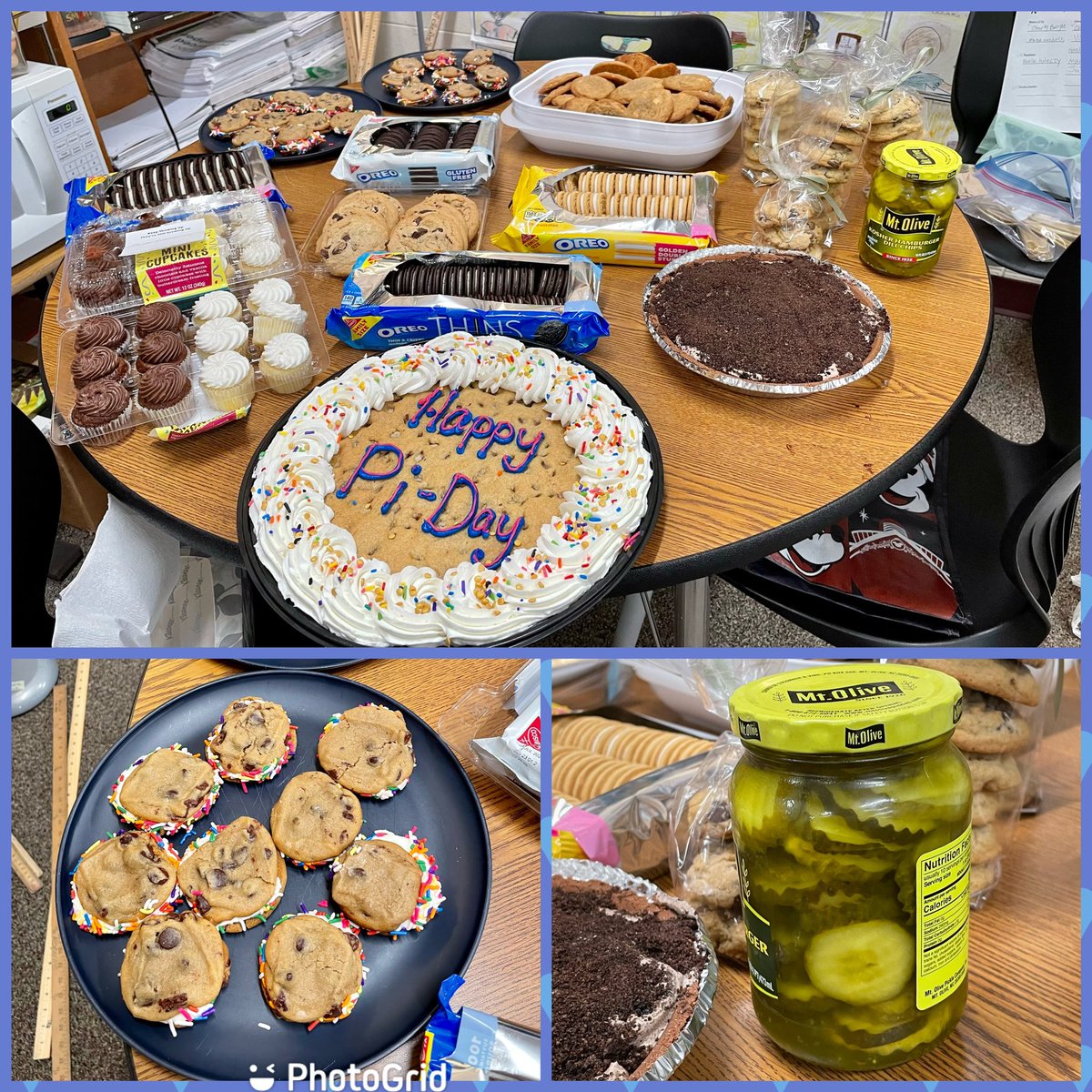 So many circular yummies throughout the day. The students were so creative this year to celebrate Pi Day. Thank you to all the parents and families who helped us celebrate this fun math “holiday!” #PiDay @LibertyvilleD70 @HighlandD70 #d70shinyapple #Math