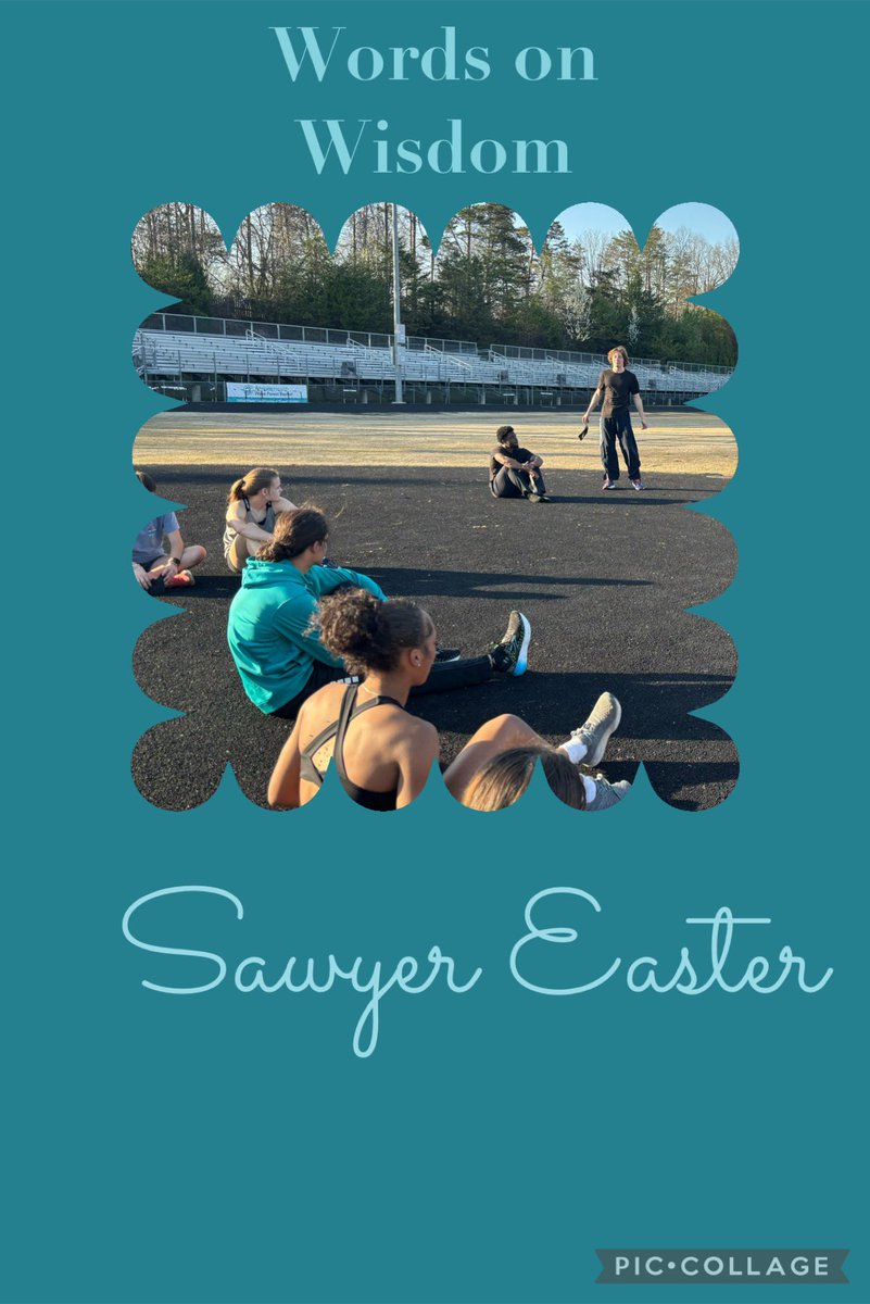 Our first inaugural Words of Wisdom, comes from Senior Sawyer Easter! #ReaganTrackandField 
#ChampionsBuiltHere