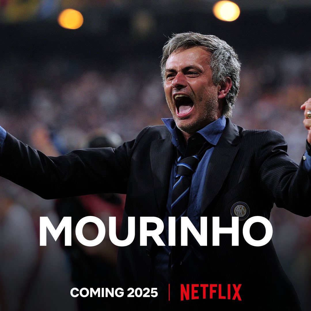 Netflix va sortir une docusérie sur José Mourinho en 2025 ! Retweet si tu souhaites que @niltonjorge et <a href="/sofianebenzaza/">sofianebenzaza</a> vous organisent des épisodes #CCPP de visionnement en direct 🍿