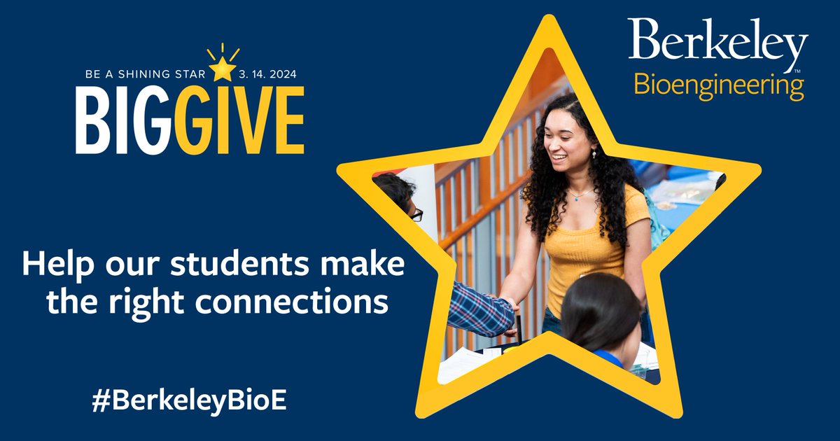 Less than two hours left in Big Give! Donation-supported enrichment activities build bright futures for our students. bit.ly/BioEBG24 #CalBigGive, #FundFutureEngineers @Cal_Engineer