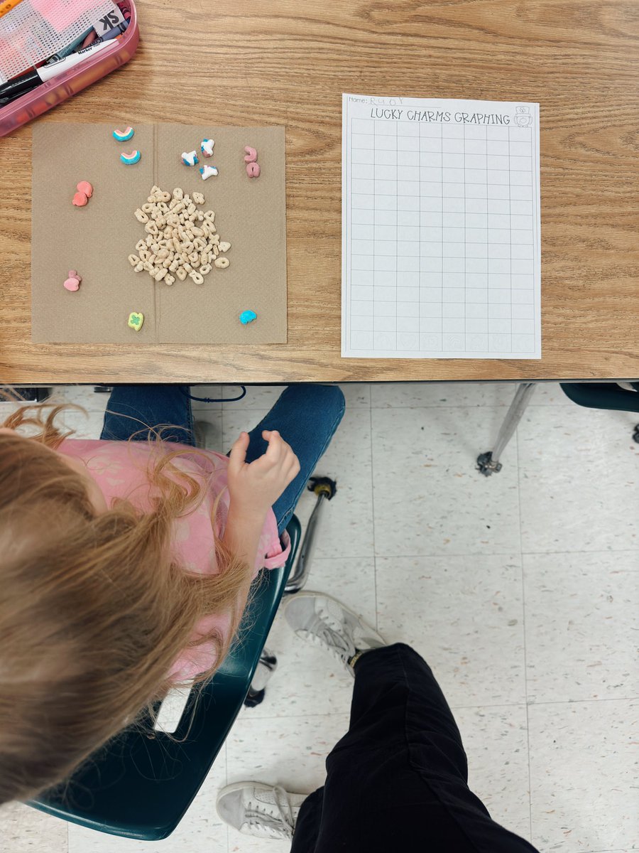 mrsbaileyfinch's tweet photo. We had so much fun celebrating St. Patrick’s Day by sorting &amp; graphing our Lucky Charms! 🍀🌈🤍 https://t.co/ETXUc0NmjO