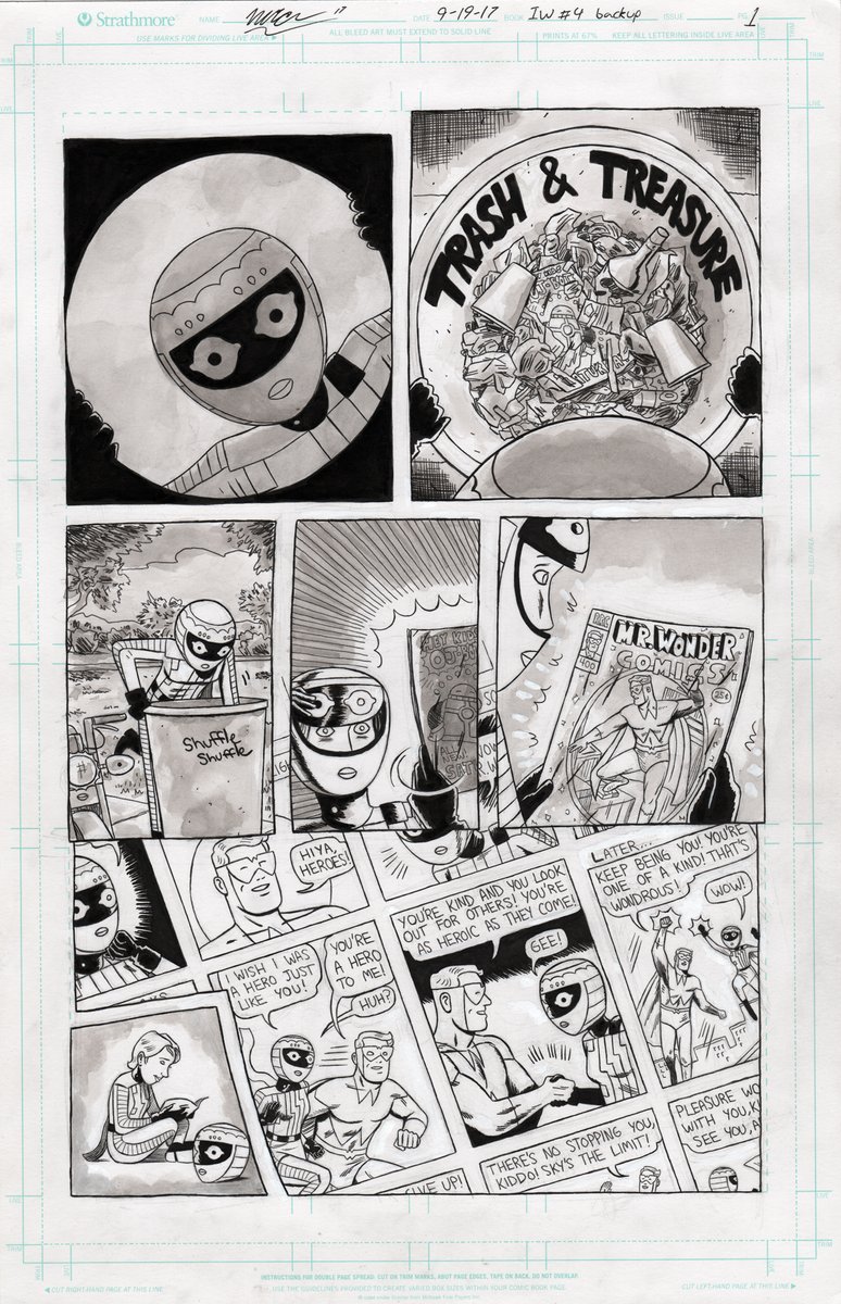 NSNart's tweet image. I've been following #PINKLEMONADE online for a couple of years now. I finally had a chance to meet and have a chat with #NickCagnetti at this year's @azcomicartsfest  in #Phoenix. 
It's hard to top a nice #OA page of a character reading a comic. #ComicArt