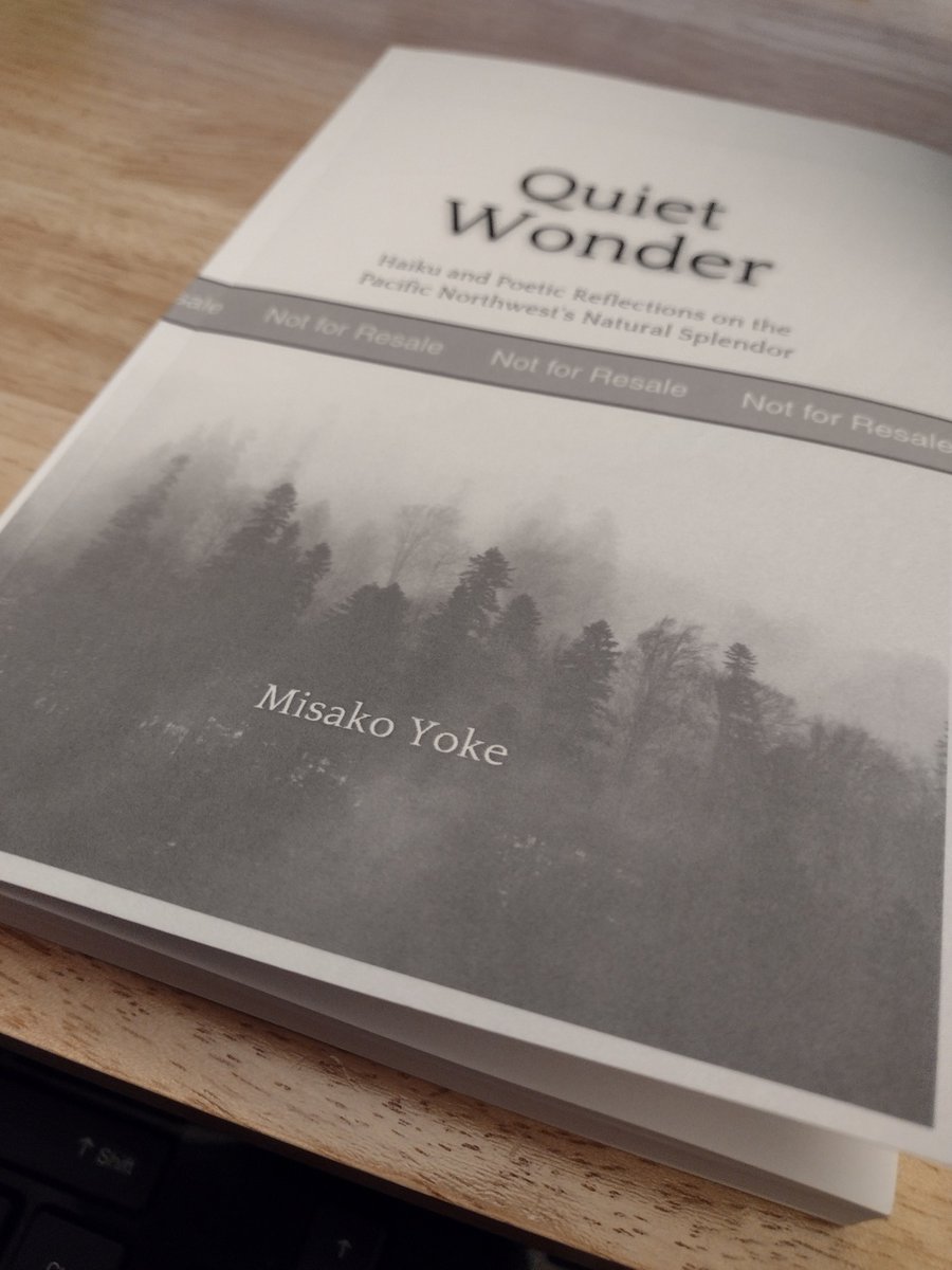 Delayed & delayed, but finally got a proofread of Quiet Wonder, my very first haiku collection. There's something special about holding a physical book I poured so much time and effort into 💙 It will be published in early April 🌸 💮
