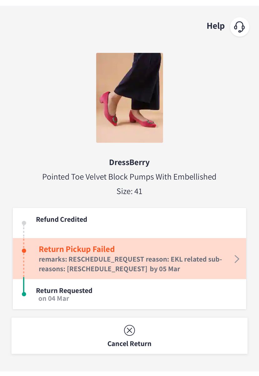 Darshini_uni's tweet photo. @MyntraSupport @myntra extremely disappointed with myntra after recent experiences. Product being pickedup by delivery executive and refund not being issued saying product is not pickedup. 2 times in same week with same delivery executive and myntra not taking any actions. https://t.co/7lxRCss6rQ