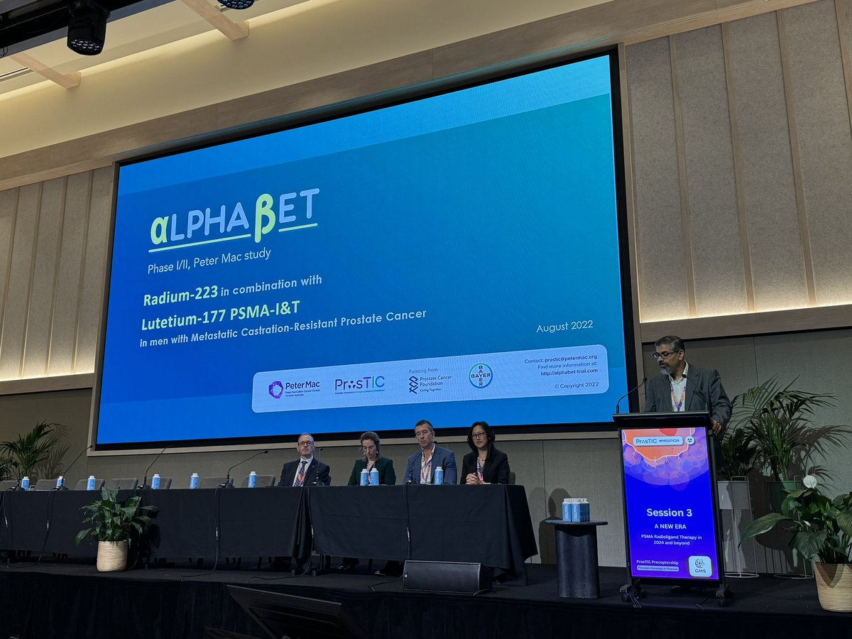 A myriad of trials are now assessing the combination of #LuPSMA and other anti cancer agents. 💡💬🤔 Questions remains: does survival and durability increase with combination tx? Thank you Prof @AzadOncology for the comprehensive talk at #ProsTIC24