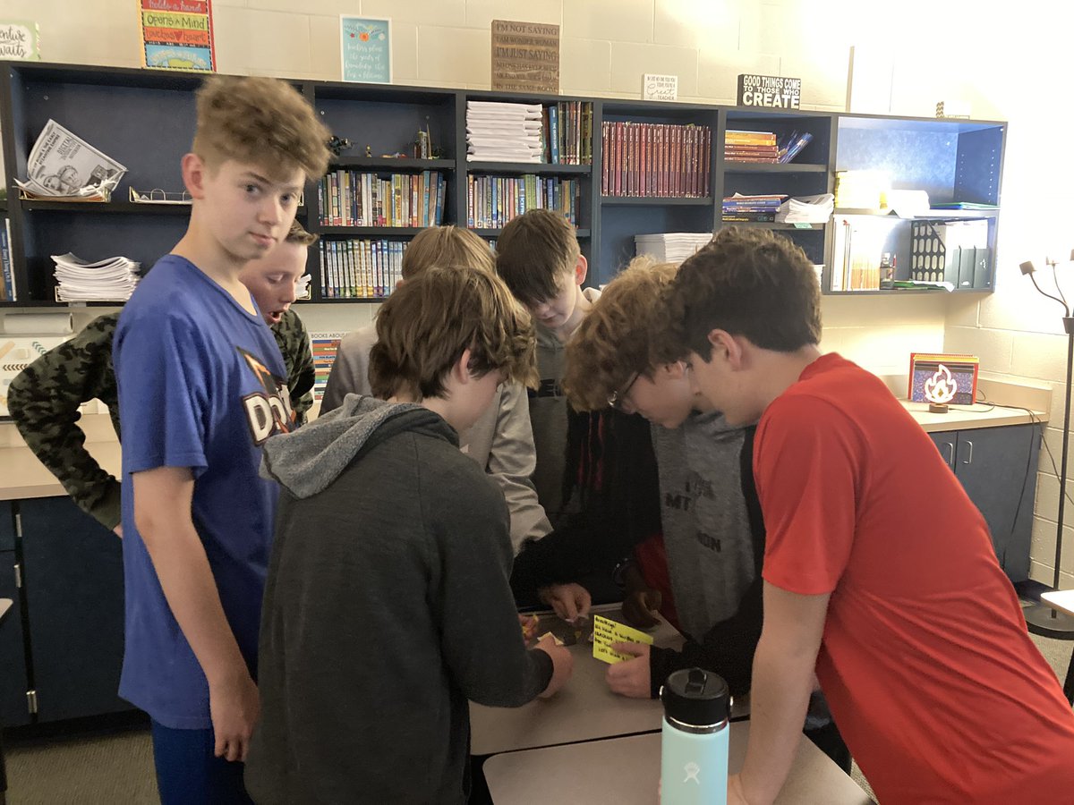 KellyHunerdosse's tweet photo. Silent barter simulation day. It is great to see strategizing and teamwork! #LPSLeads @SVMSEagles https://t.co/LE15Zb7mB1