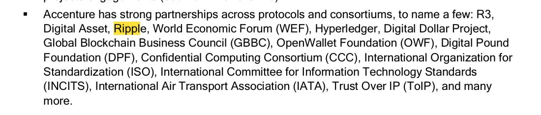 Accenture is the leading #blockchain service provider Their partnership are the massive and they are on multiple governing bodies #Ripple #Hyperledger #Digital Pound #xrp #Crypto