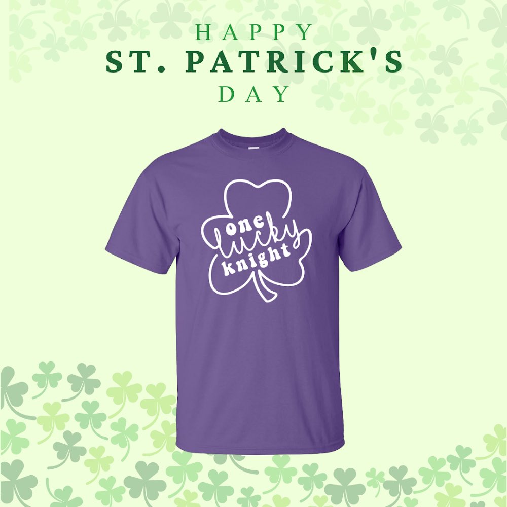 _mcdobe's tweet photo. McDobe will be selling One Lucky Knight shirts tomorrow for $10. Shirts will be available after first period. If you’re interested come by X-130!

We’re also offering a free St. Patrick’s Day themed photo booth during lunches. We will be accepting donations for Knights Vs Cancer https://t.co/yHTYNHg9gq