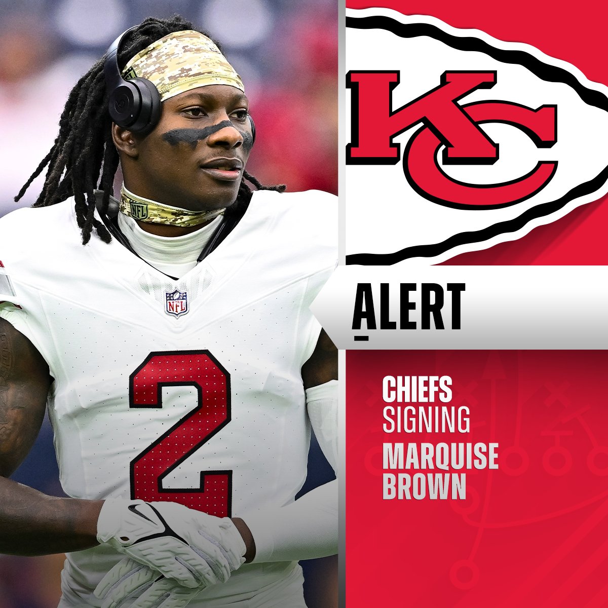 Chiefs signing WR Marquise Brown to one-year deal. (via @RapSheet)