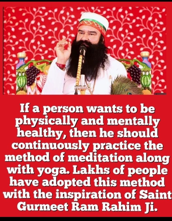 Mental stress has become a common problem these days, many peoples are troubled by this problem. Saint MSG Insan inspires people to chant Gurumantra to stay mentally healthy. #FridayFitness #HealthTips