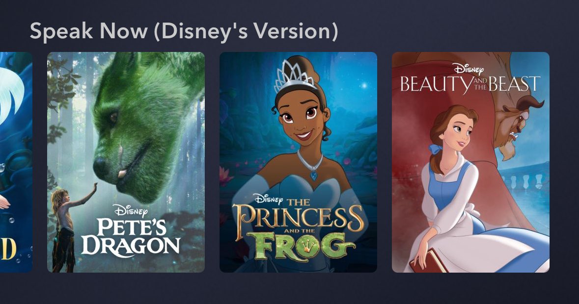 The best Disney movie (Beauty and the Beast) is categorized in the best Era (Speak Now)