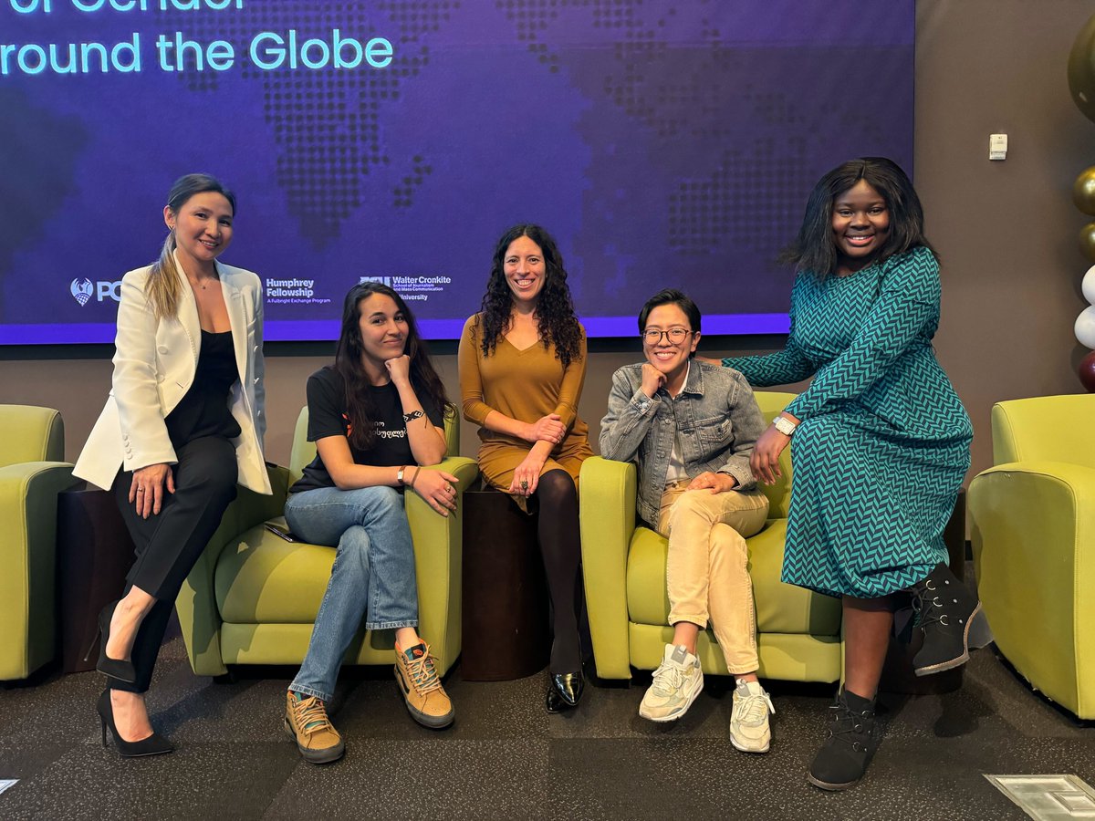 First Amendment Forum of <a href="/Cronkite_ASU/">Cronkite School</a> was filled with students &amp; professionals. <a href="/CronkiteGlobal/">Cronkite Global Initiatives</a> and <a href="/pcfrarizona/">Phoenix Committee on Foreign Relations</a> hosted “Life Journey: The Epidemic of Gender Inequities Around the Globe” session. Humphrey fellows from 🇦🇱 🇰🇬 🇸🇱 discussed global cases, with Prof. Julia Wallace.