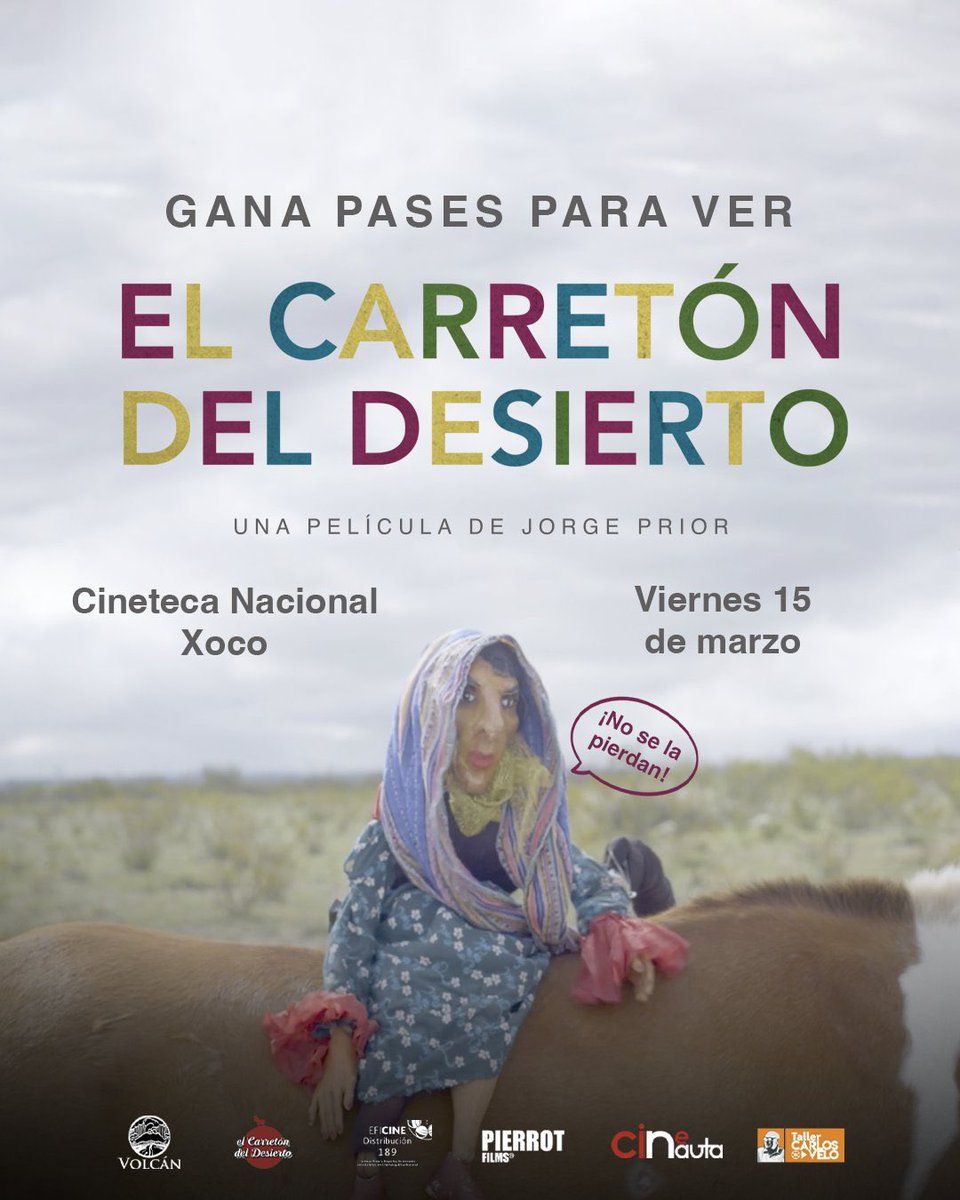¡Gracias @CinenautaMX por el pase doble para al estreno de #ElCarretónDelDesierto en la @CinetecaMexico!