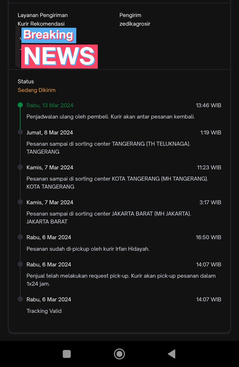 generalscrypro's tweet photo. Woi @tokopedia @TokopediaCare ini kek mana ekspedisi rekomendasi klean si @idexpress_care 
Tindakan klean mana jangan cuma bisa bales di DM, di beranda dong biar semua bisa liat apa action klean, jangan cuma bisanya coba kirimkan resi/ transaksi kamu ya

#Tokopedia #kecewa #gntm https://t.co/HNyN7tTyXW