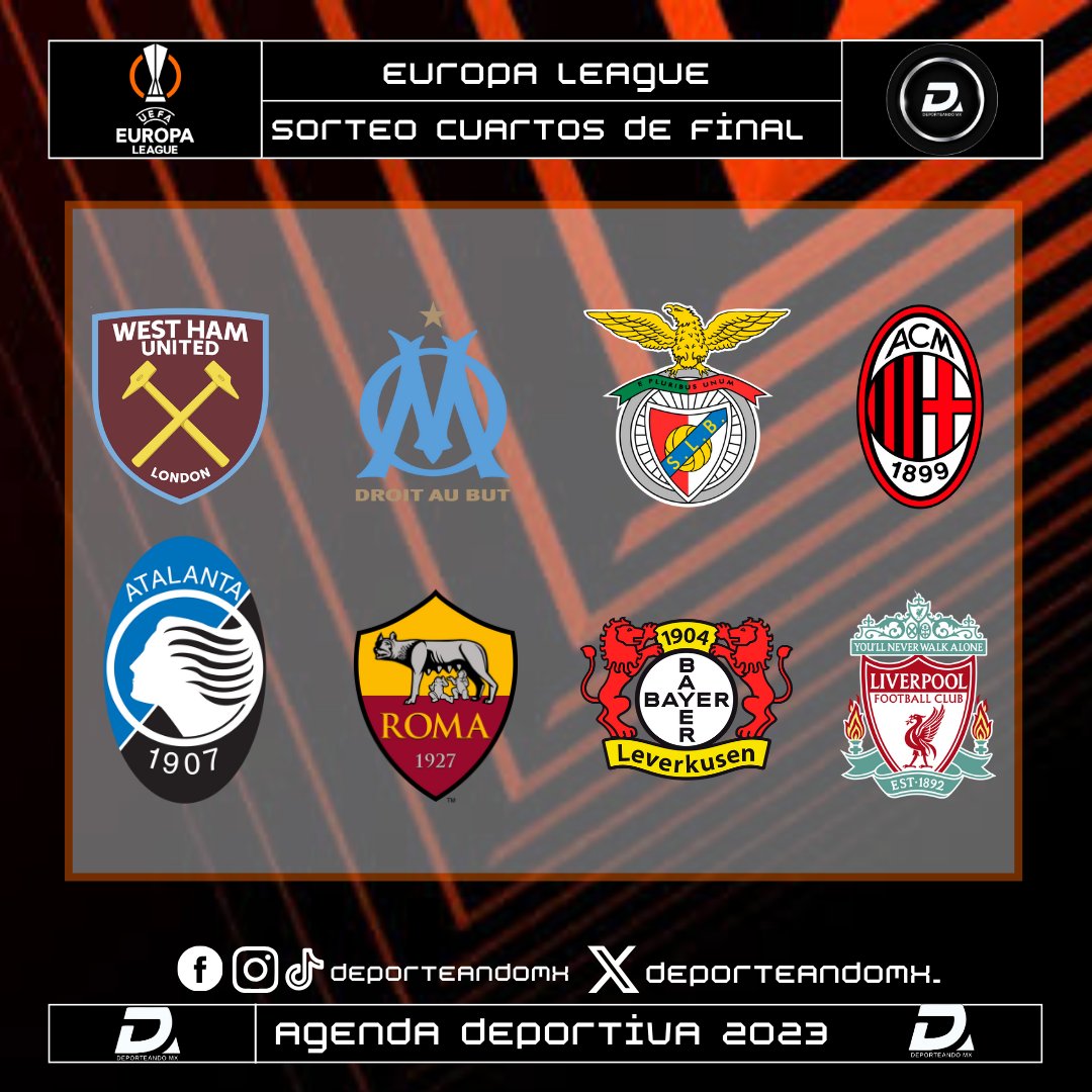 Estos son los equipos clasificados a la #ChampionsLeague y #EuropaLeague 
Sorteo mañana 
Champions Legaue 5:00 PM por #TNT y #MAX
Europa League 6:00 PM por #ESPN, #StarPlus, #FOXSports y #FoxSportsPremium