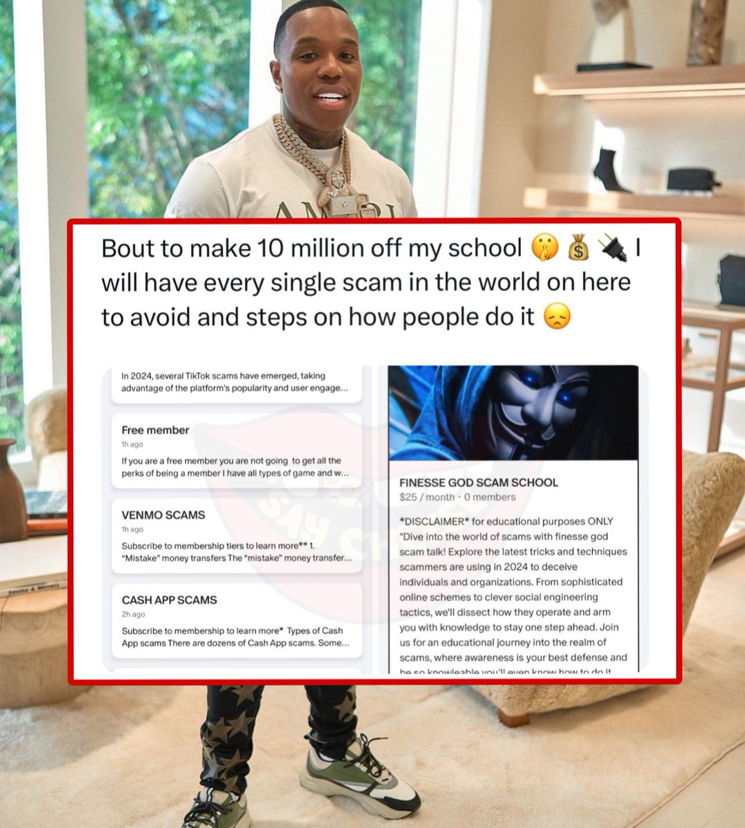 SaycheeseDGTL's tweet photo. Bandman Kevo is launching a new school teaching you every single finesse in the world… he’s projected to make $10M based off preorders. https://t.co/81icyIevaT