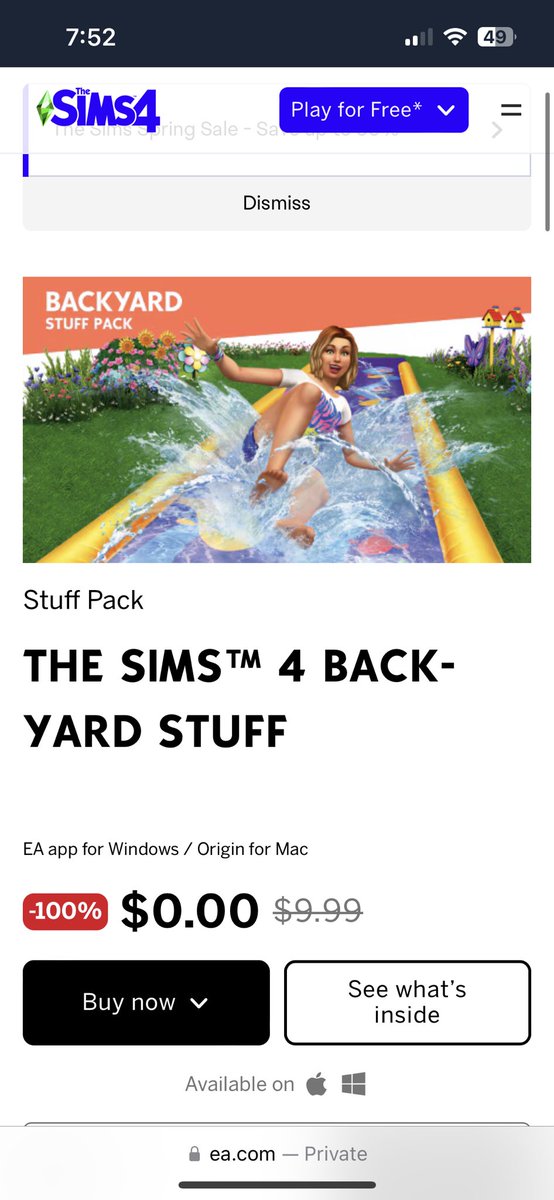 BACKYARD STUFF IS FREE RN!!