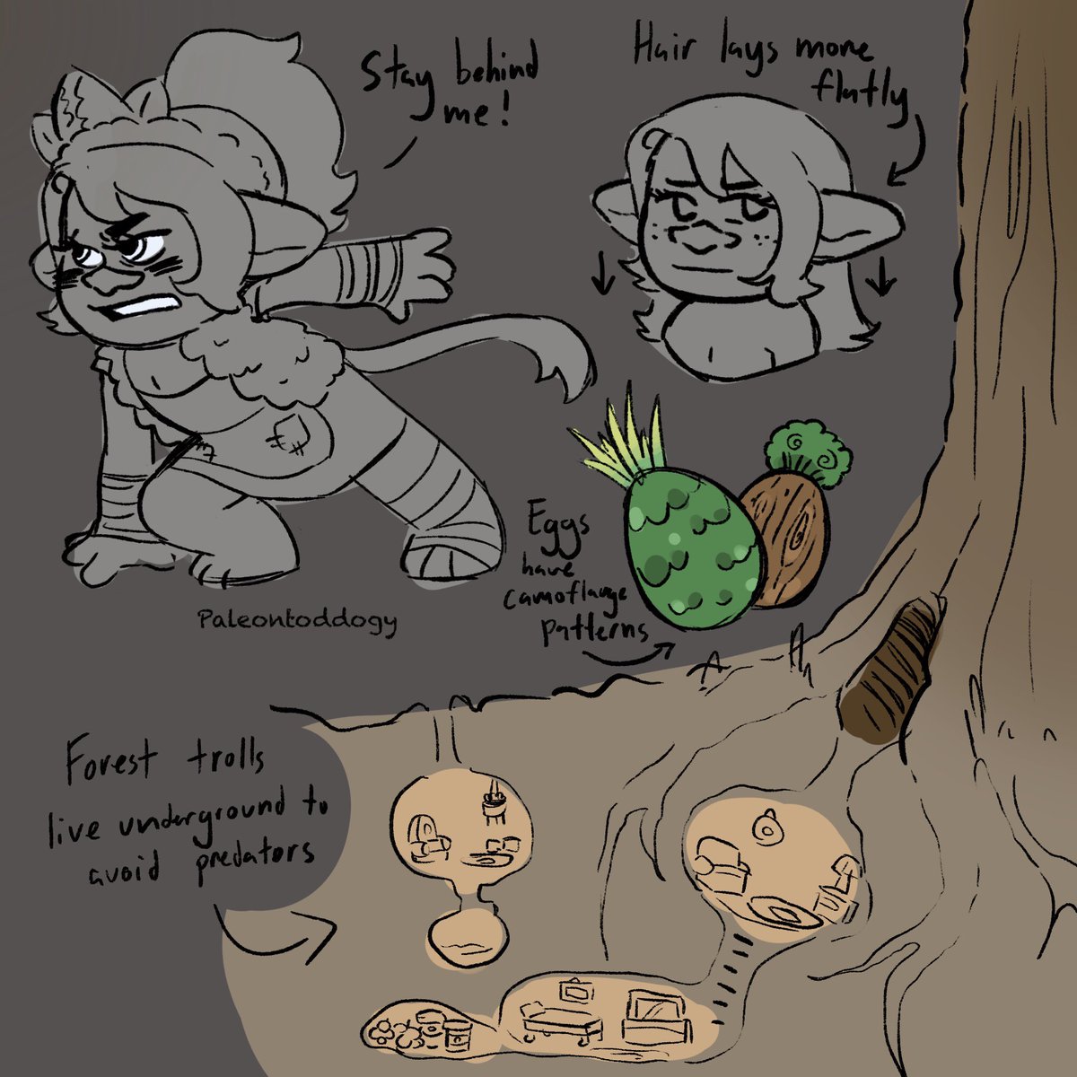 Paleon_Todd_Ogy's tweet photo. Little thought experiment about what troll society looked like before they discovered music

Introducing: Poppy the first and her little brother Vita 🌸

#trollsfanart #TrollsPoppy #trollsworldtour https://t.co/8BRju2xq3s