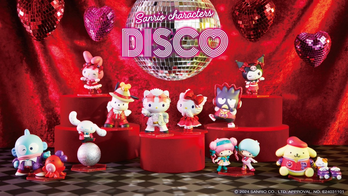 sanrio_news's tweet photo. Happyくじ「Sanrio characters DISCO」が登場！今回のテーマはディスコ★普段使いに大活躍のオリジナルグッズがハズレなしで必ず当たるよ♪3/30（土）～順次、全国のファミリーマートやローソン、ホビーショップなどで発売！ぜひチェックしてね☆ https://t.co/WPrsEh0MKE https://t.co/DrA1SkVhNC