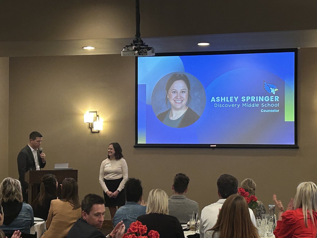 Congrats to Ashley Springer, DMS counselor extraordinaire! She is our Teacher of the Year!! We could not be more proud and thankful for all she does for the students, families, and staff at DMS! #DMSLeads #ShareTheGoodLPS