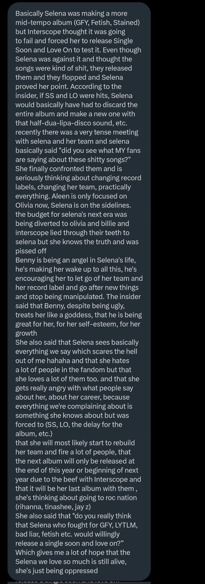 yourightselena's tweet image. 🚨 SELENA GOMEZ IS BEING SABOTAGED BY INTERSCOPE 🚨