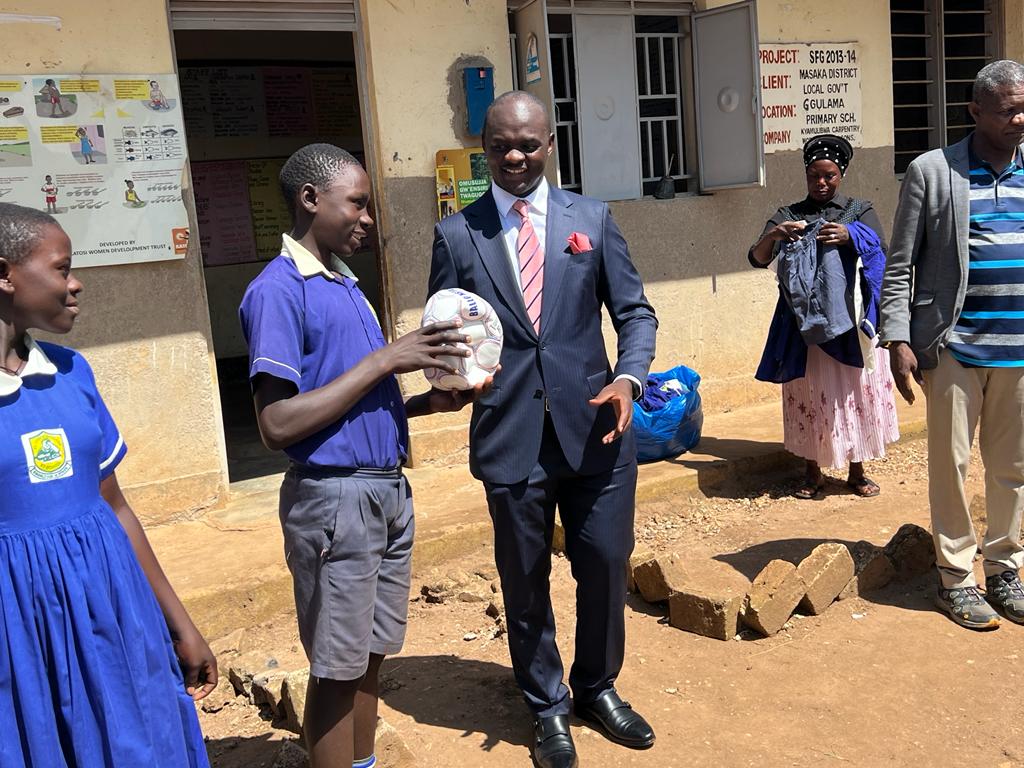 In my oversight role, I have visited St. Joseph Ggulama Primary School, a gov't aided school in Ggulama parish-Buwunga sub-county to check on our pupils & teachers. I donated 50 uniforms to less privileged pupils as part of my plans to uplift education standards in Masaka Dist.