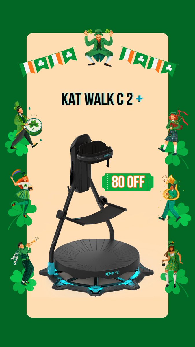 katvrwalk's tweet photo. #vrtreadmill #katwalkc2core #katwalkc2plus #katwalk #katvr #vr #vrgaming #vrgames #vrgamer #pcvr #MetaQuest #StPatricksDay https://t.co/956mBOR6qe