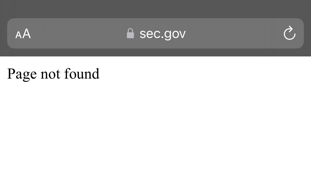 JUST IN: 🇺🇸 SEC official government website is currently down.
