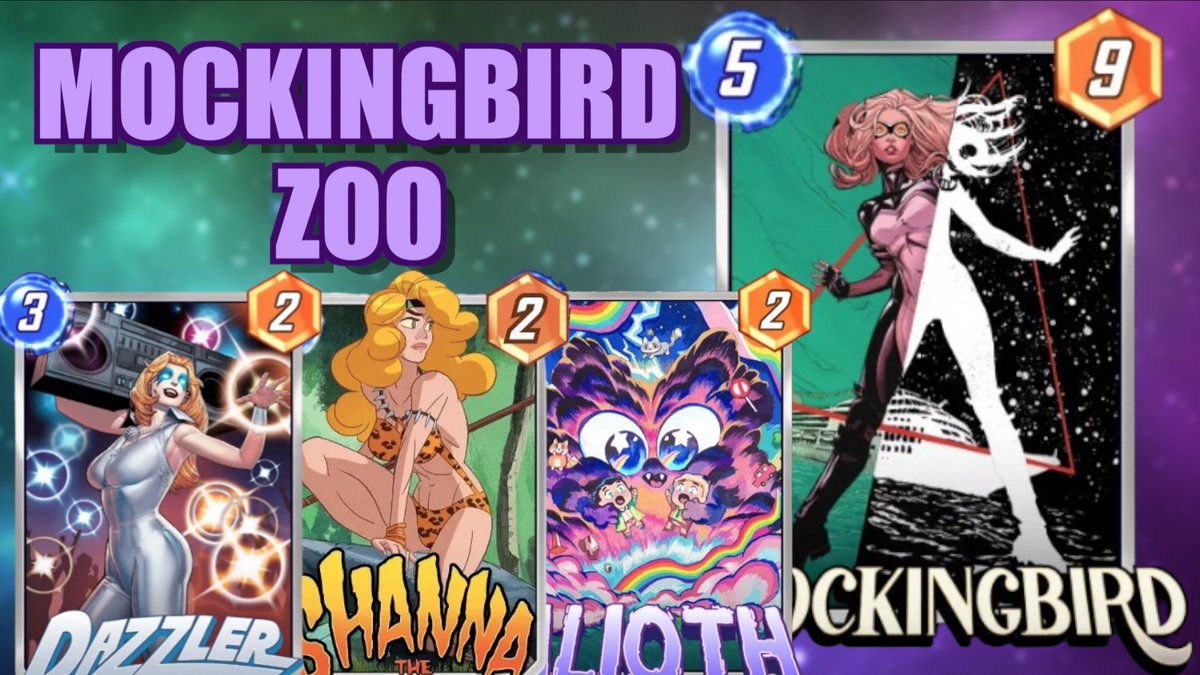 GreenerGaming's tweet photo. A Zoo deck hit #1 infinite? Check out the new video.

Link: https://t.co/NxcP5DEaTt

#marvelsnap #MarvelStudios #marvel #mockingbird #gaming #Gamingchannel #ccg #cardgame #fun https://t.co/bKxTk5ZZKD