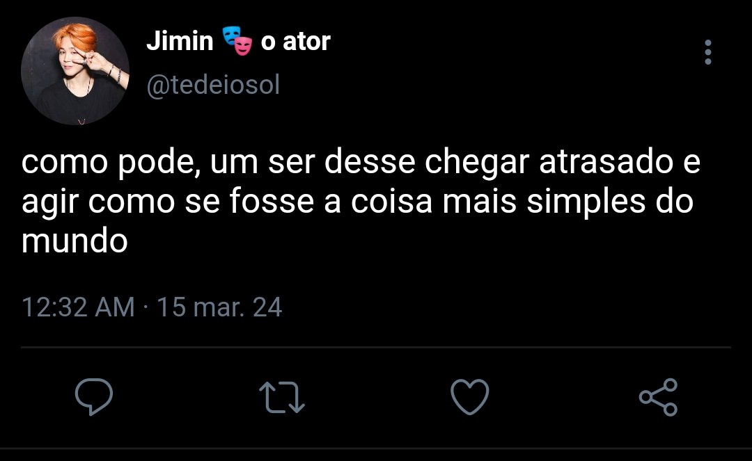 sweetharu_exe's tweet photo. 🎭 #vminau onde

Jimin e Taehyung caíram na mesma sala. Jimin é um garoto popular que gosta de criar personagens para ser amado.

Taehyung é um representante de sala que só quer cuidar dos avós.

Ou Jimin e Taehyung já iniciam o ano se desentendendo. https://t.co/dGb6wbUV2l