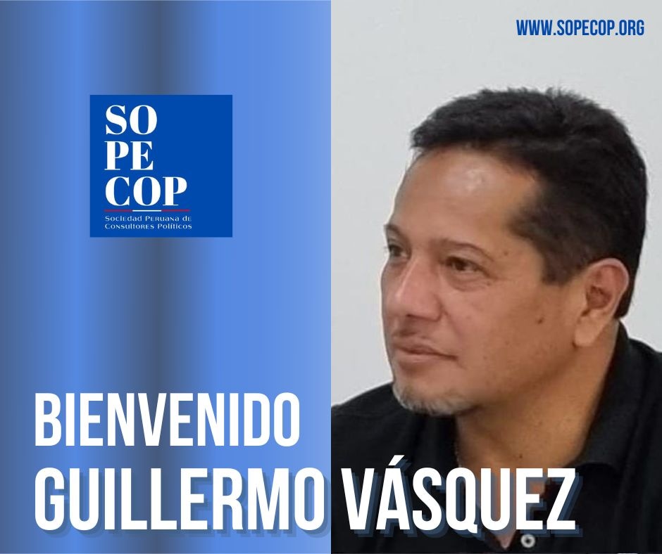 Sopecop's tweet photo. La Sociedad Peruana de Consultores Políticos - SOPECOP, se complace en darle la bienvenida a Guillermo Vásquez.

#SOPECOP #ComPol #ComunicaciónPolítica  #MarketingPolítico #ComPolPerú https://t.co/6TkN1u4keb