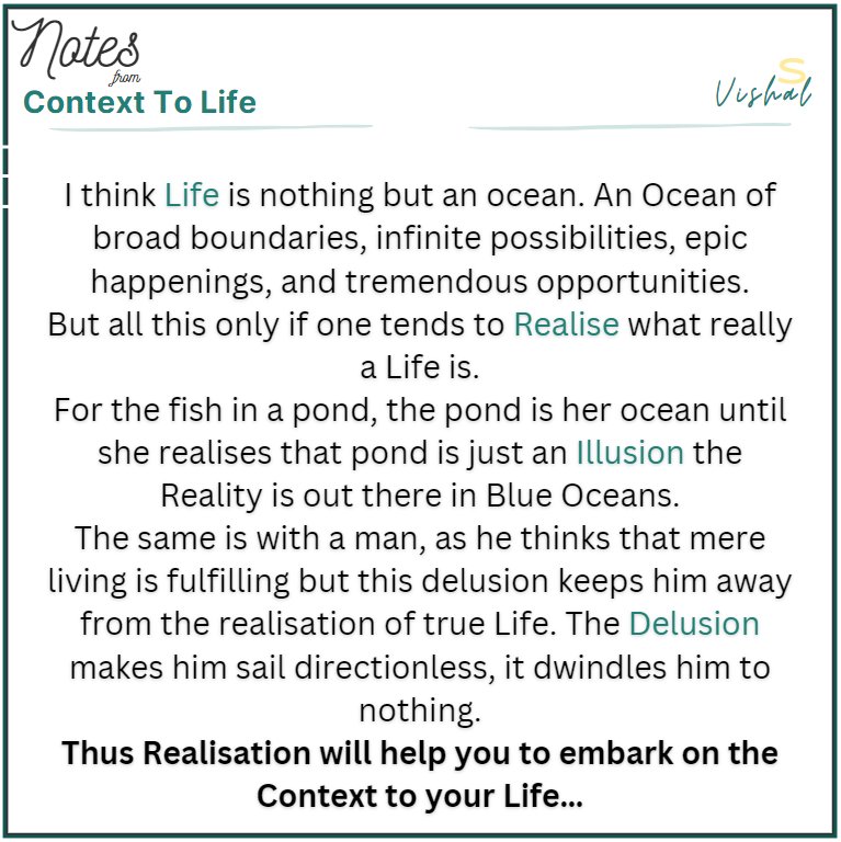 ContextToLife's tweet image. Notes from #ContextToLife 
.
#Life #realisation #Context