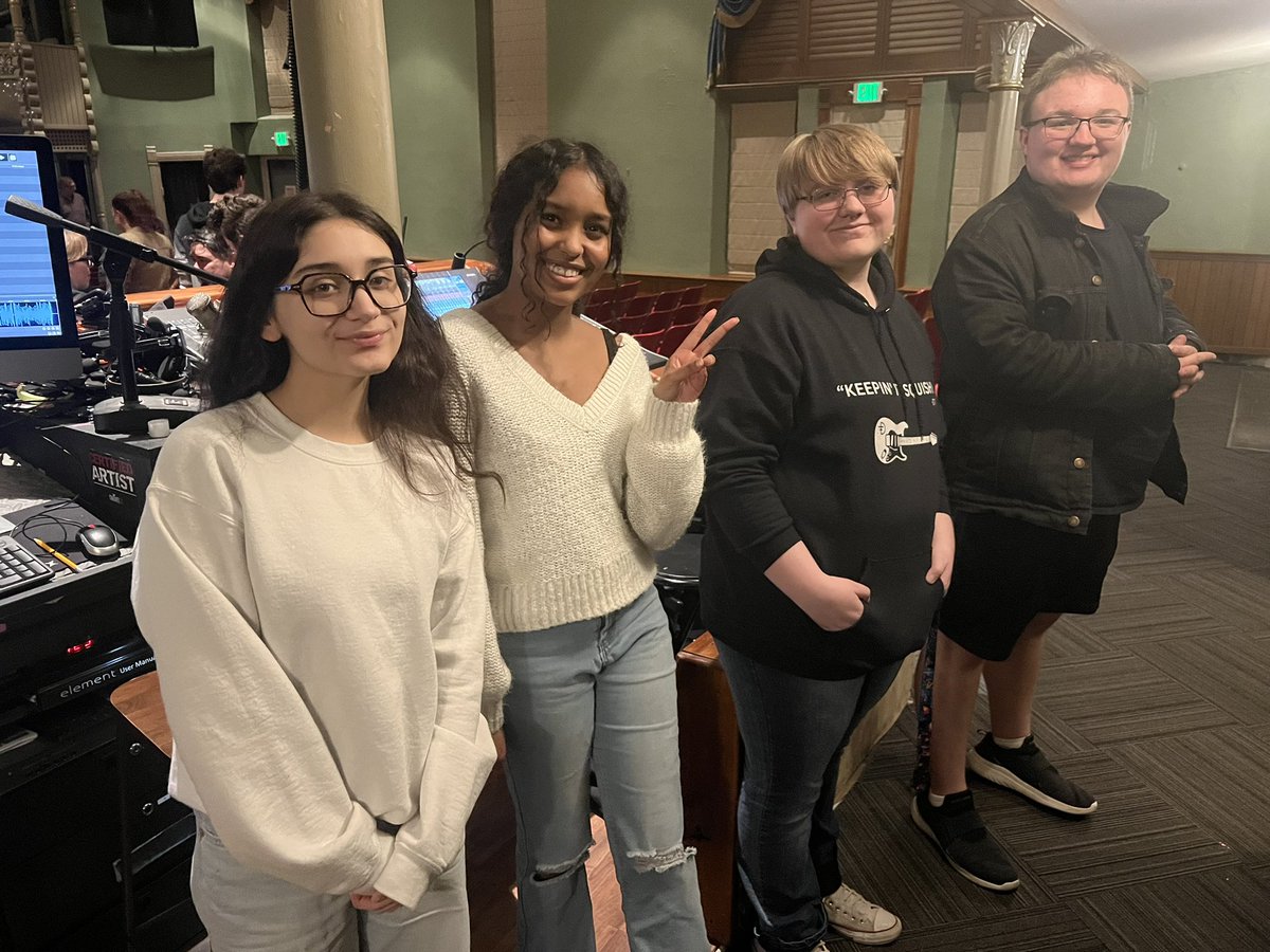 Great job @PC3Media students Olivia, Shy, Emerson and Connor who were on crew for tonight’s taping for the Memorial Opera House presentation of “The Little Mermaid!” Make sure to check out this amazing show while you still can. So cool to see so many little “Ariels” in the crowd!